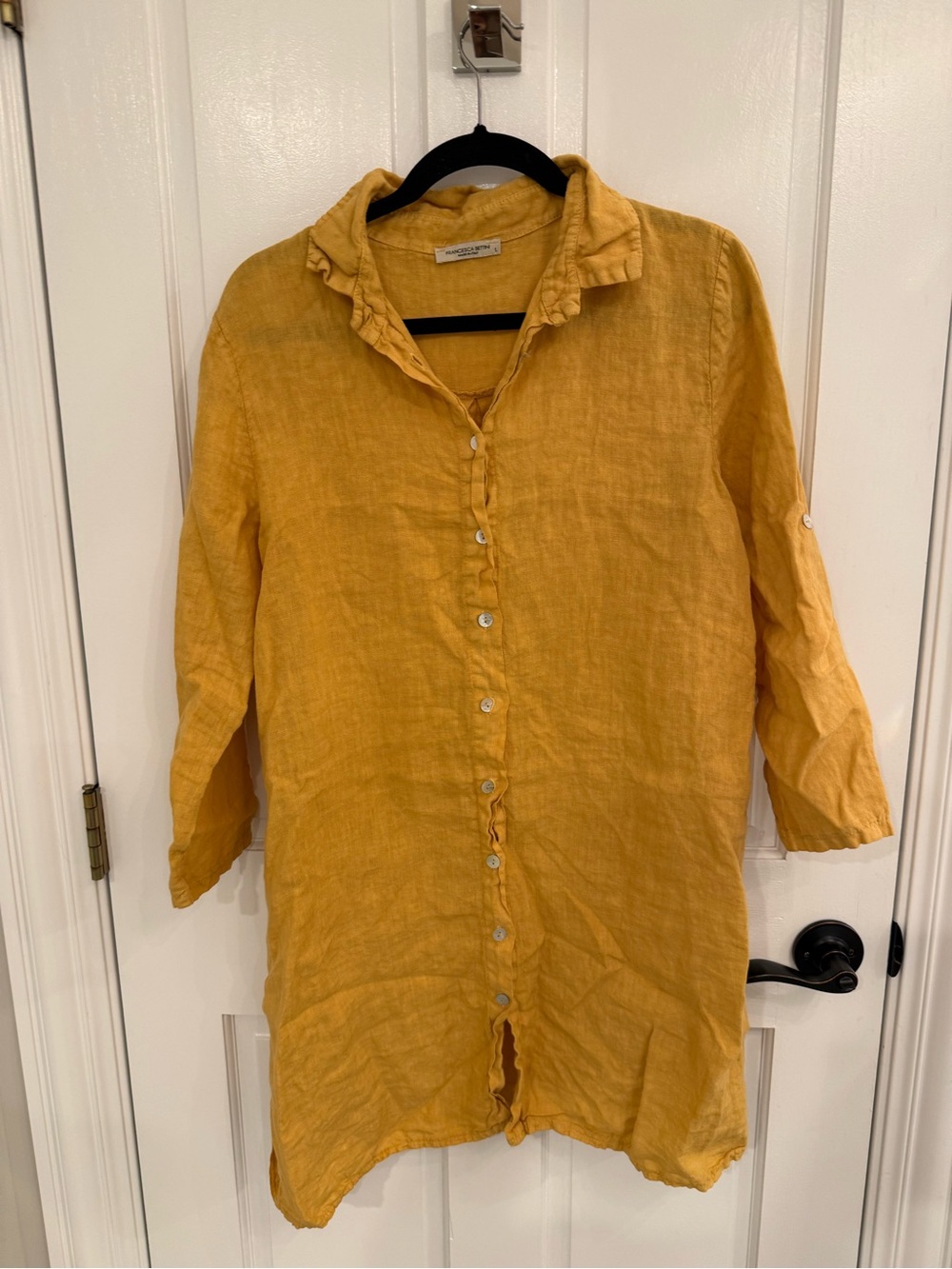 Francesca Bettini Button-Up Linen Shirt